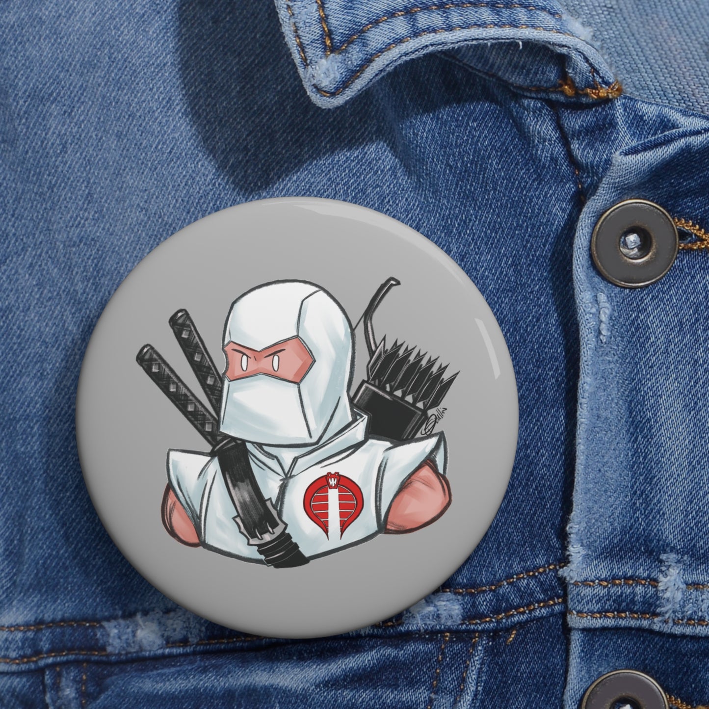 GI-Joe Storm Shadow Pin Button