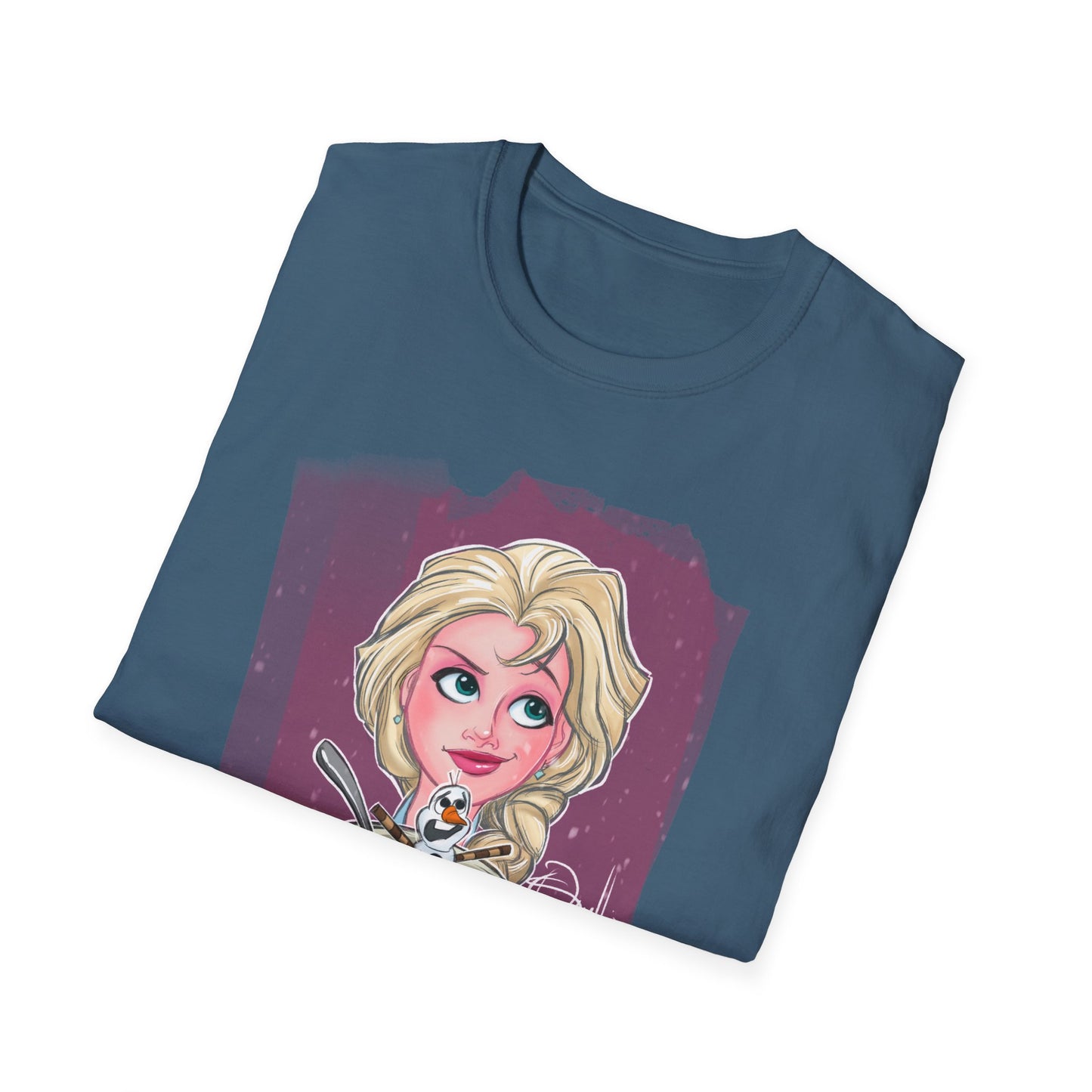 Elsa Enjoying an Olaf Snow Cone T-Shirt