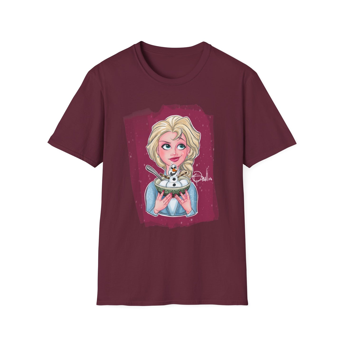 Elsa Enjoying an Olaf Snow Cone T-Shirt