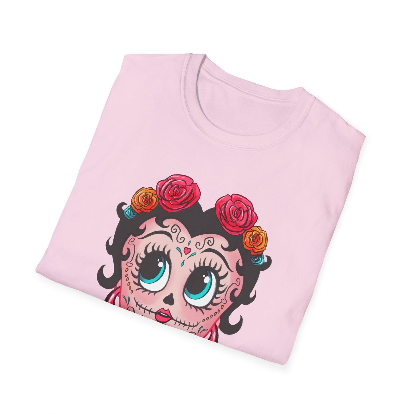 Betty Boop Dia de los Muertos Floral Skull T-Shirt