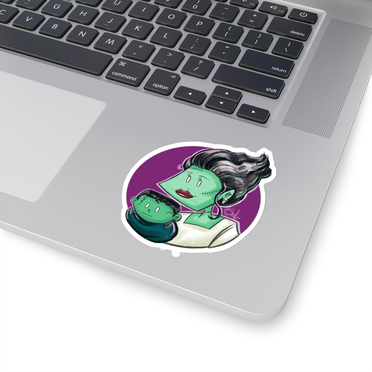 Bride of Frankenstein & Monster Baby Kiss-Cut Stickers