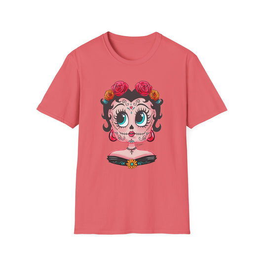 Betty Boop Dia de los Muertos Floral Skull T-Shirt