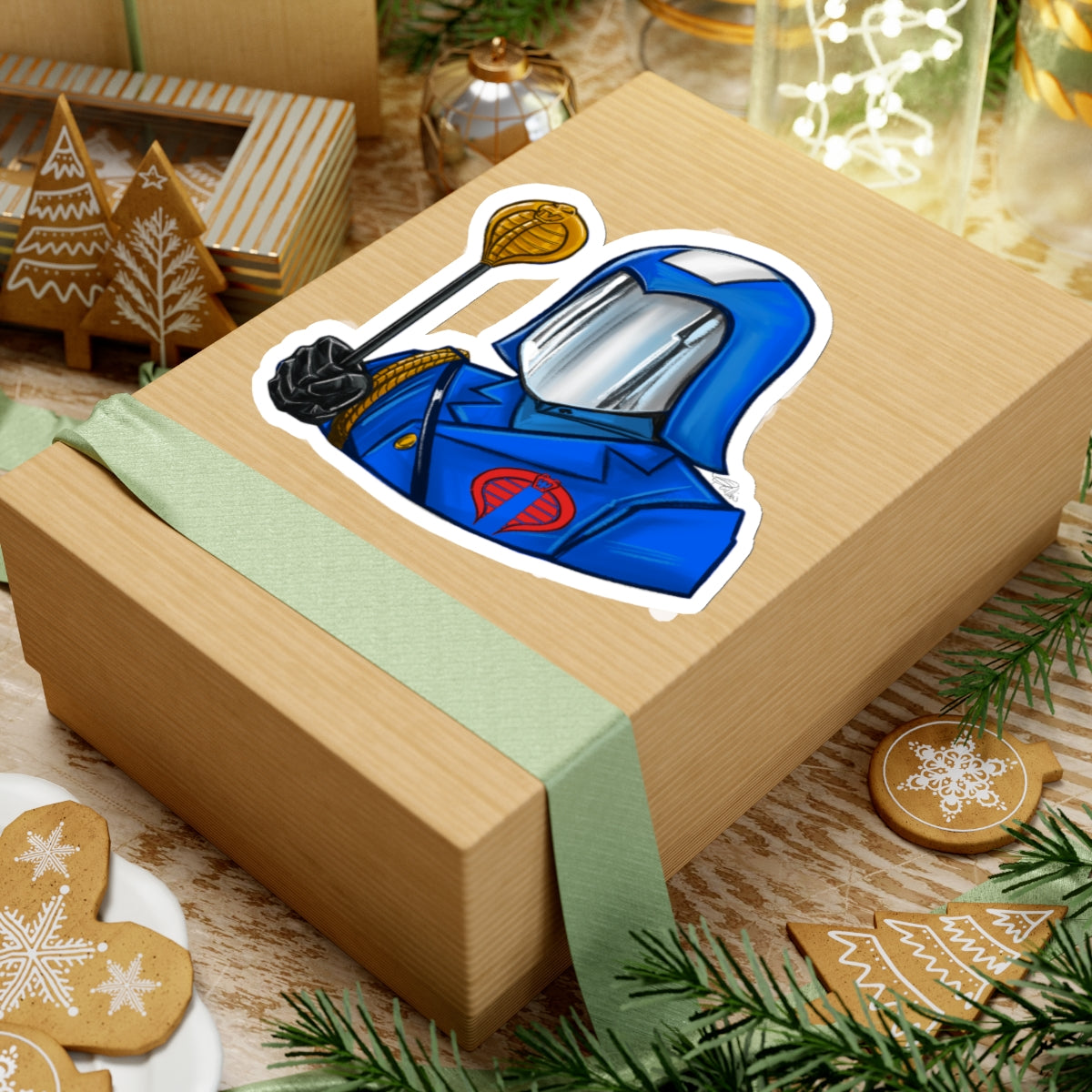 GI-Joe Cobra Commander Kiss-Cut Sticker