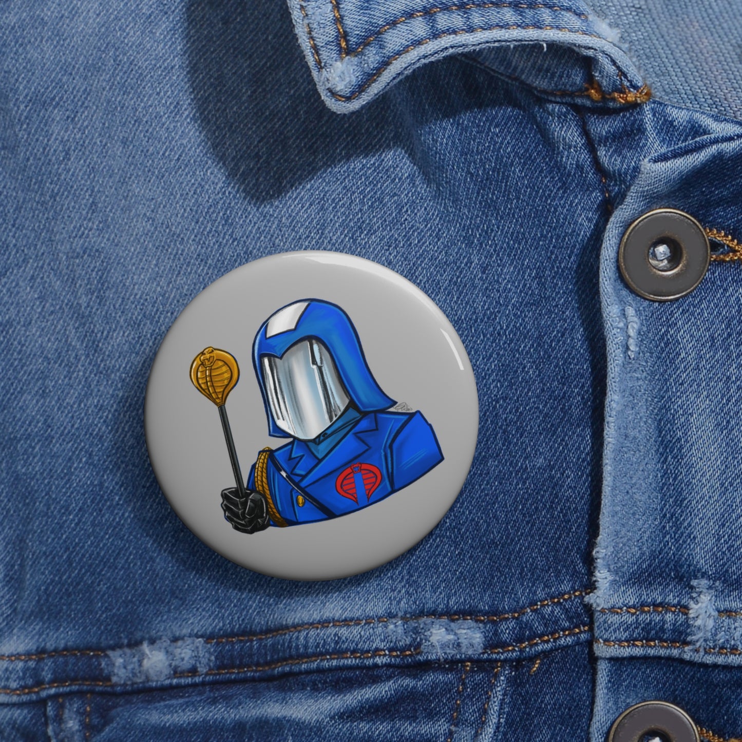 GI-Joe Cobra Commander Pin Button