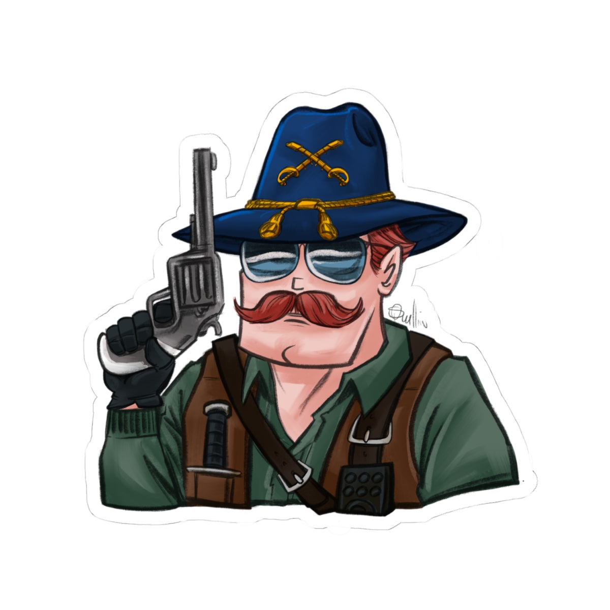 GI-Joe Wild Bill Kiss-Cut Sticker