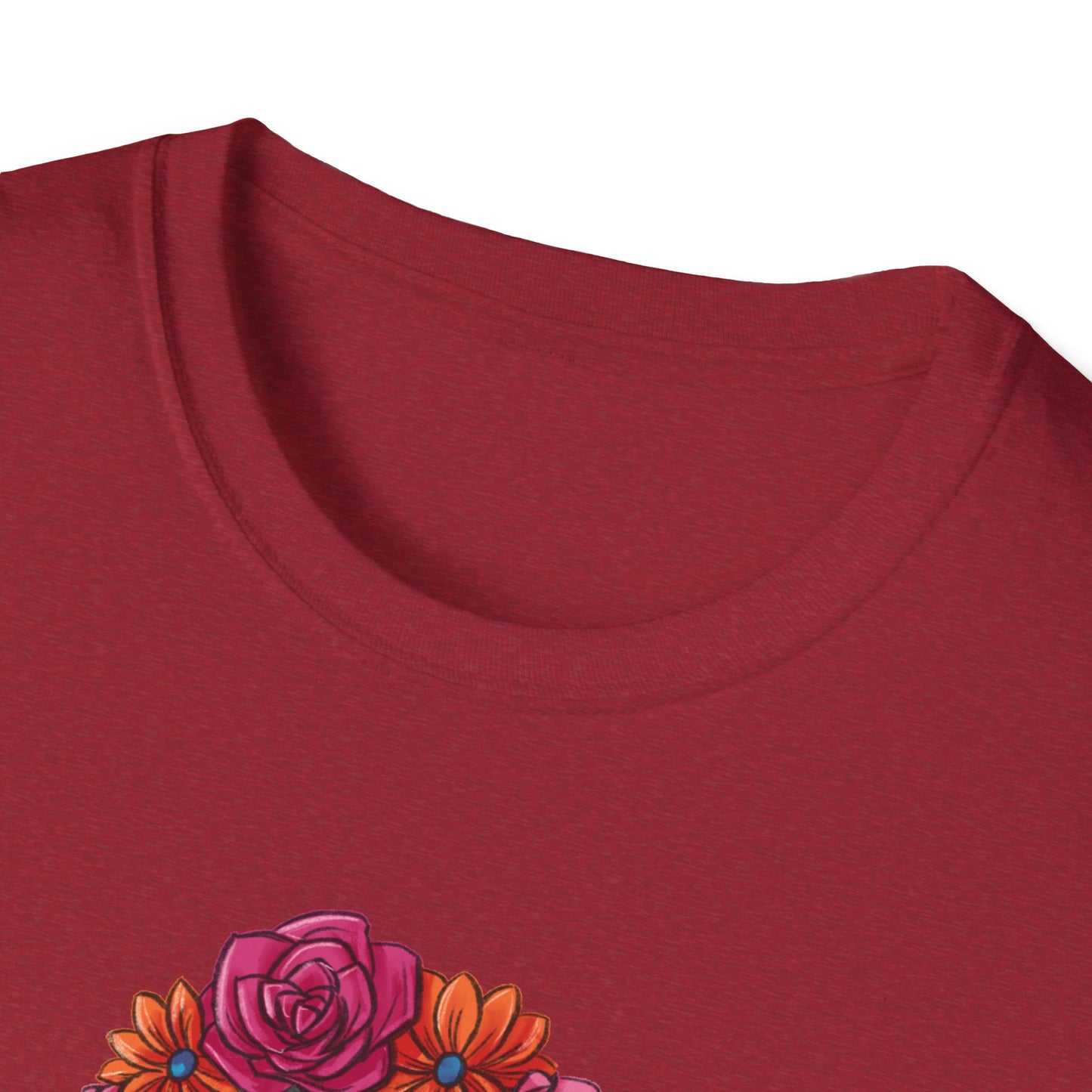 Floral Skull Dia de los Muertos Unisex T-Shirt