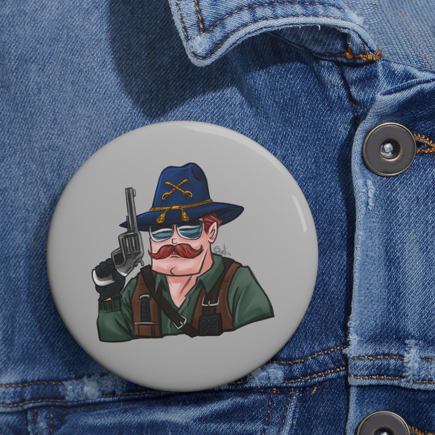 GI-Joe Wild Bill Pin Button