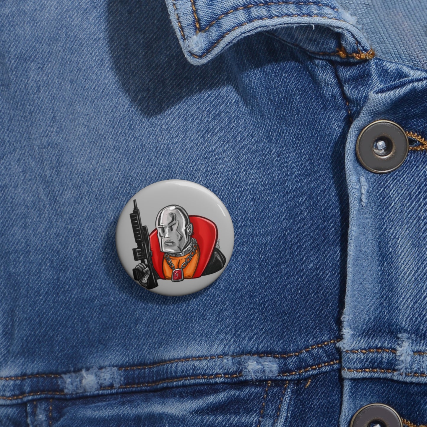 GI-Joe Destro Pin Button