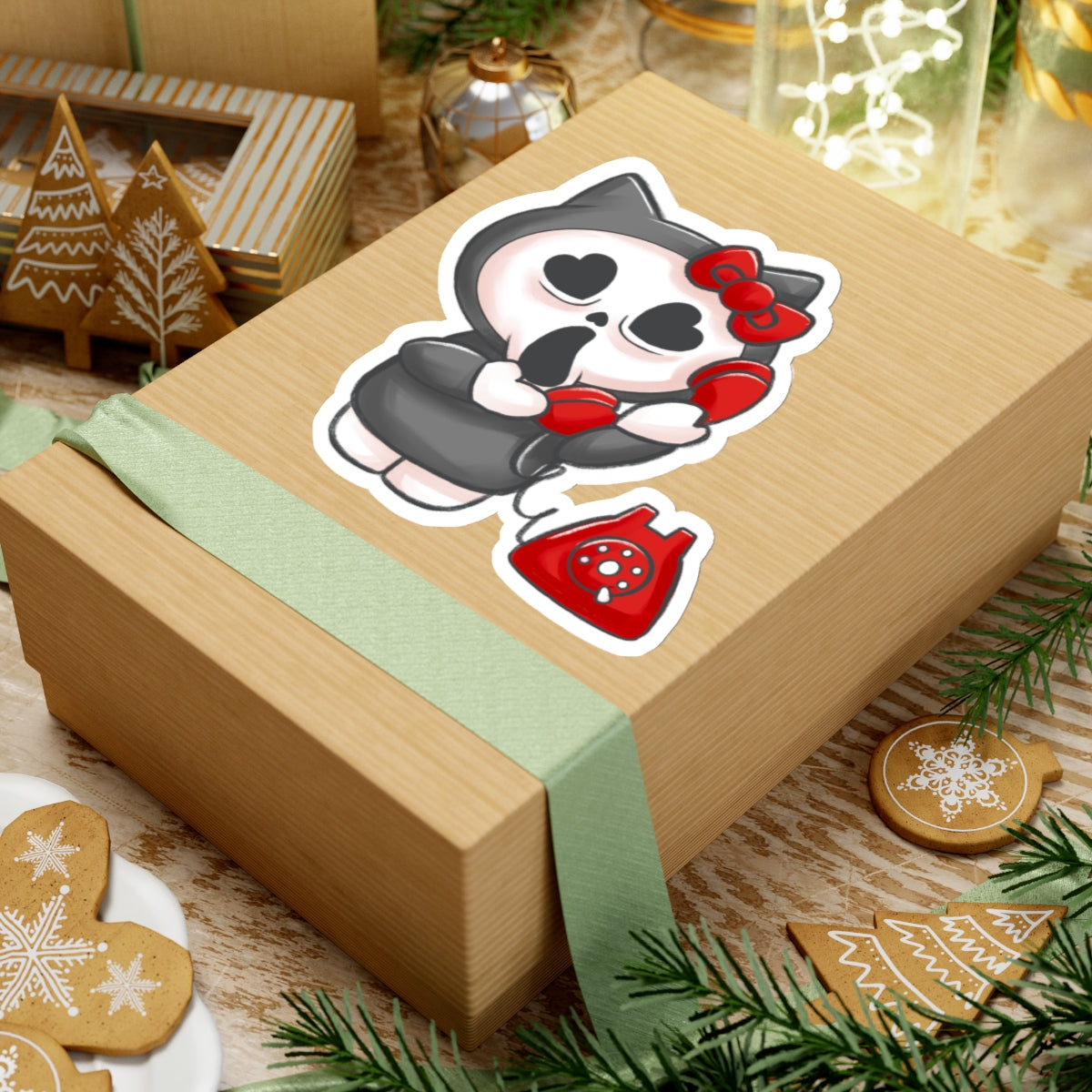 Scream Kitty Kiss-Cut Stickers