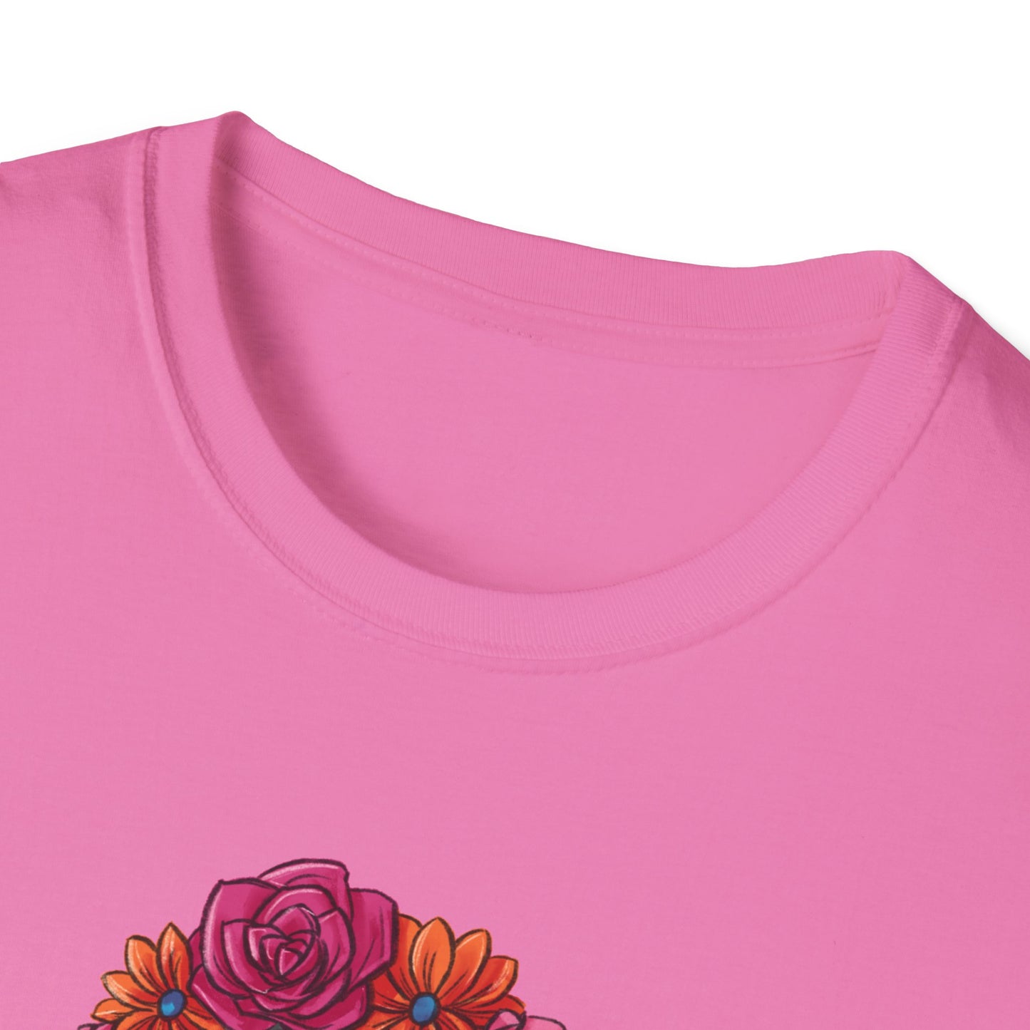 Floral Skull Dia de los Muertos Unisex T-Shirt