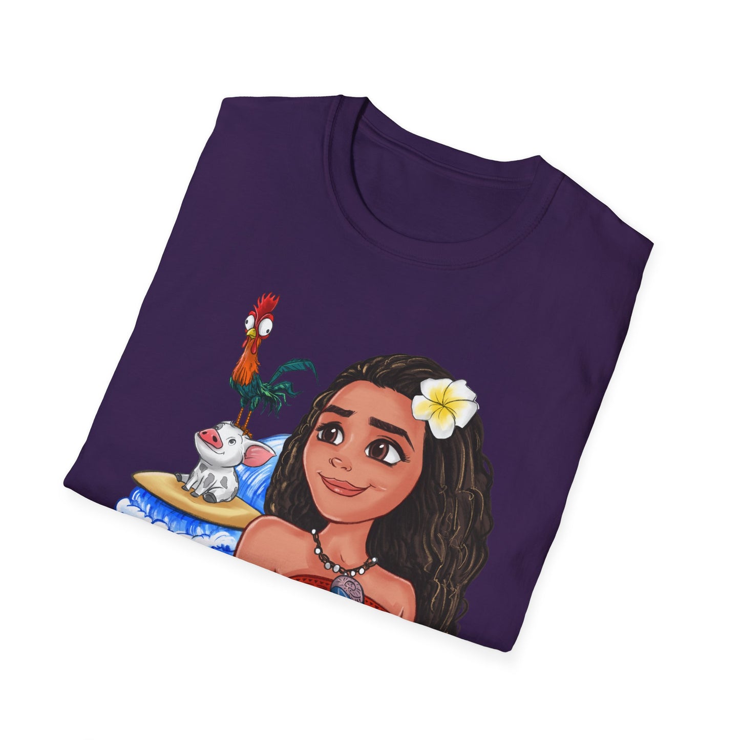 Moana riding the waves with Hei Hei and Pua T-Shirt