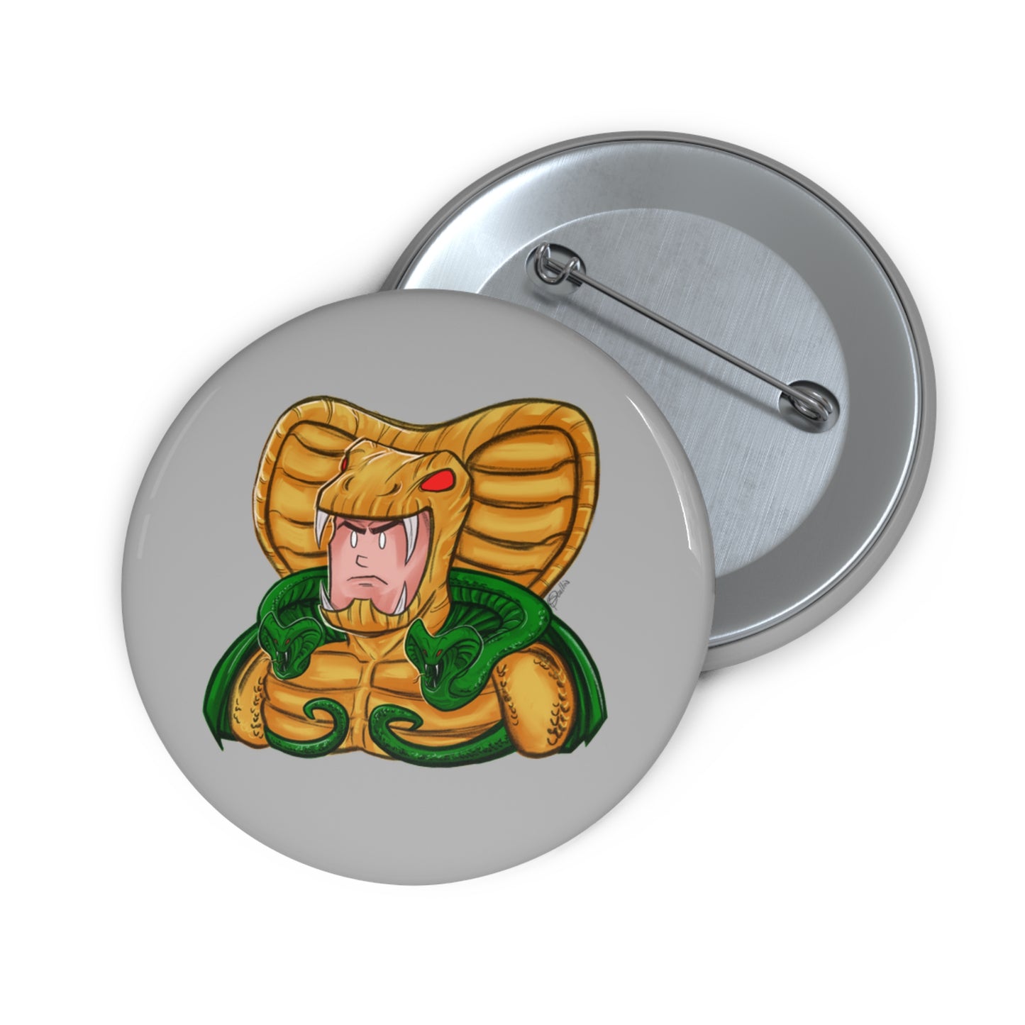 GI-Joe Serpentor Pin Buttons