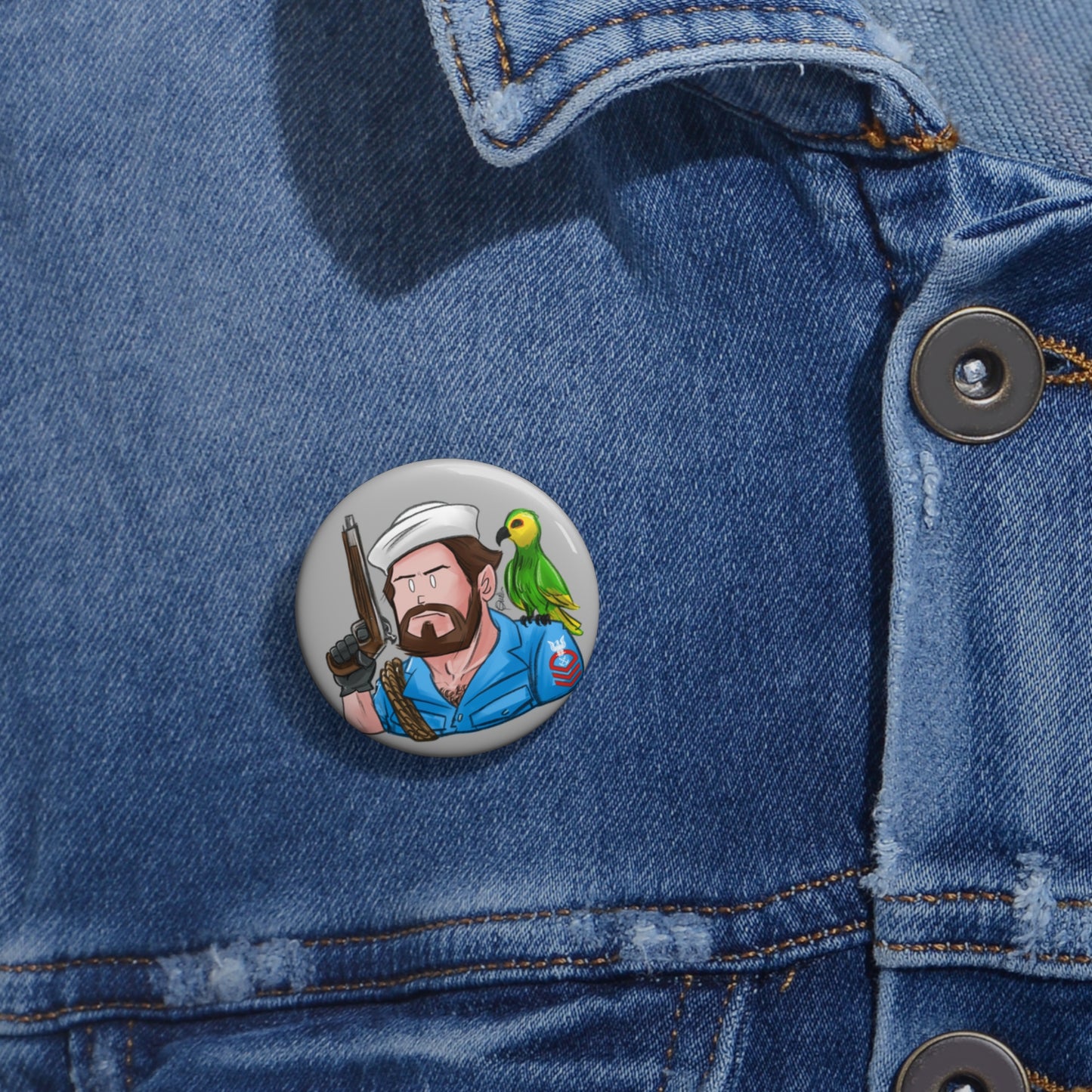 GI-Joe Shipwreck Pin Buttons