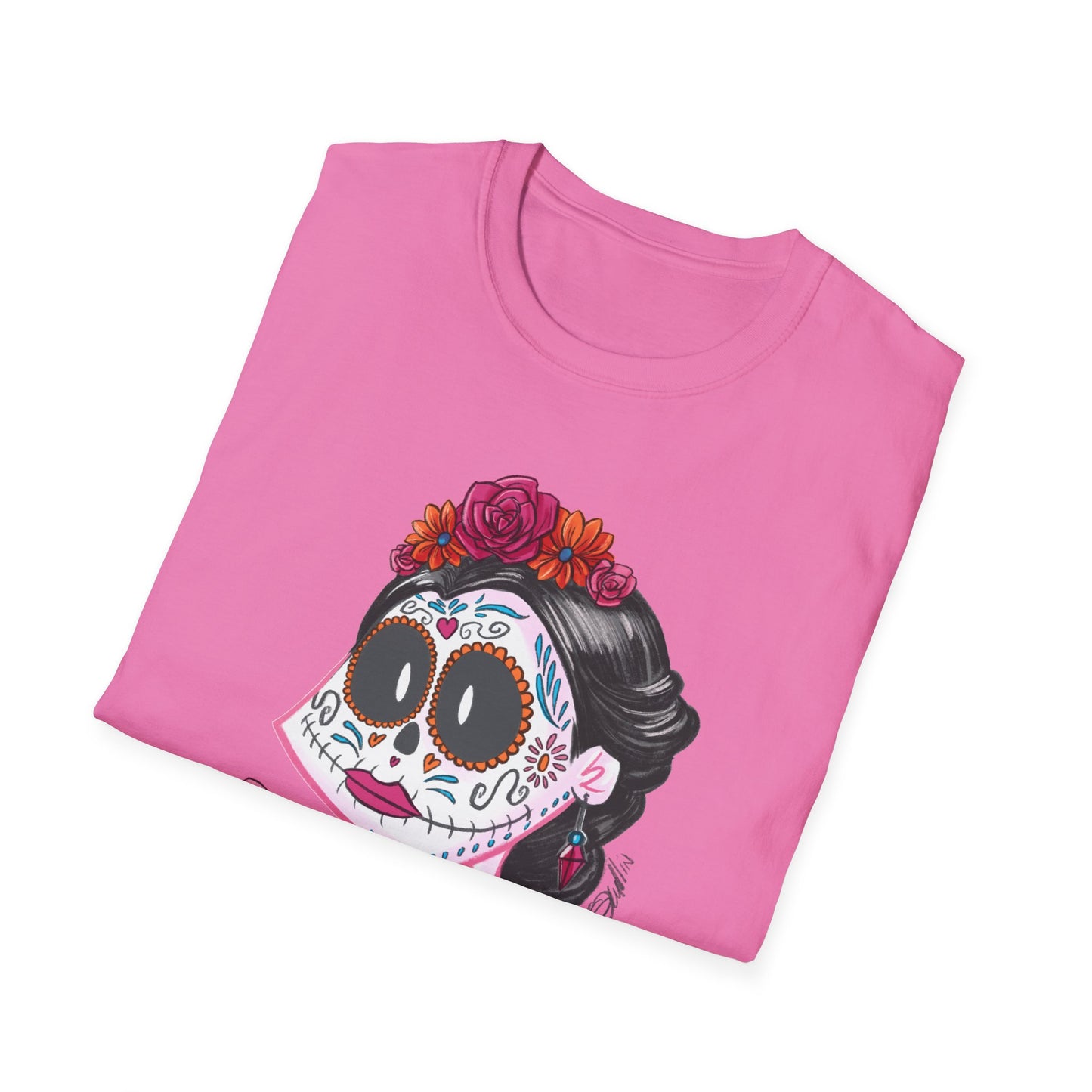 Floral Skull Dia de los Muertos Unisex T-Shirt