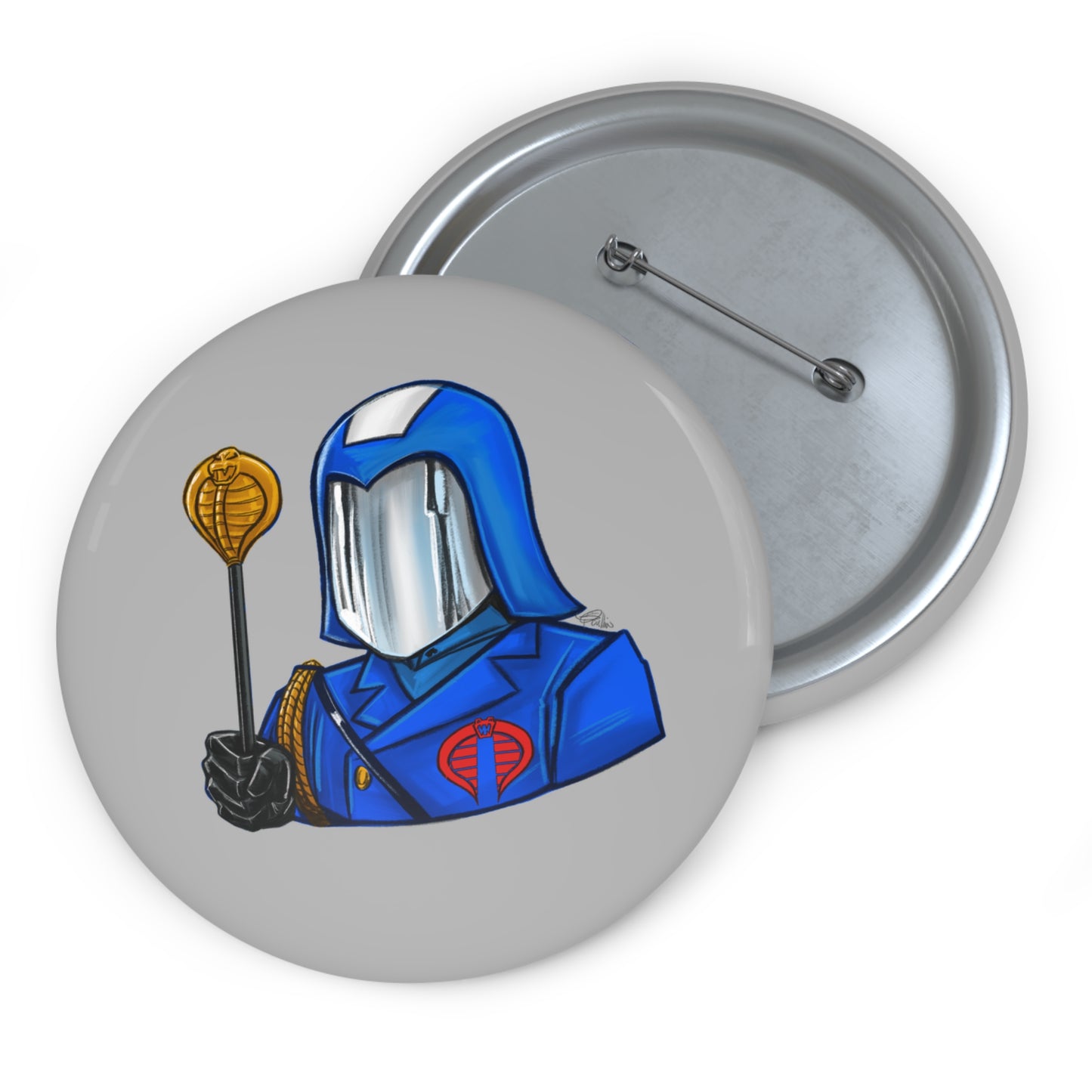 GI-Joe Cobra Commander Pin Button