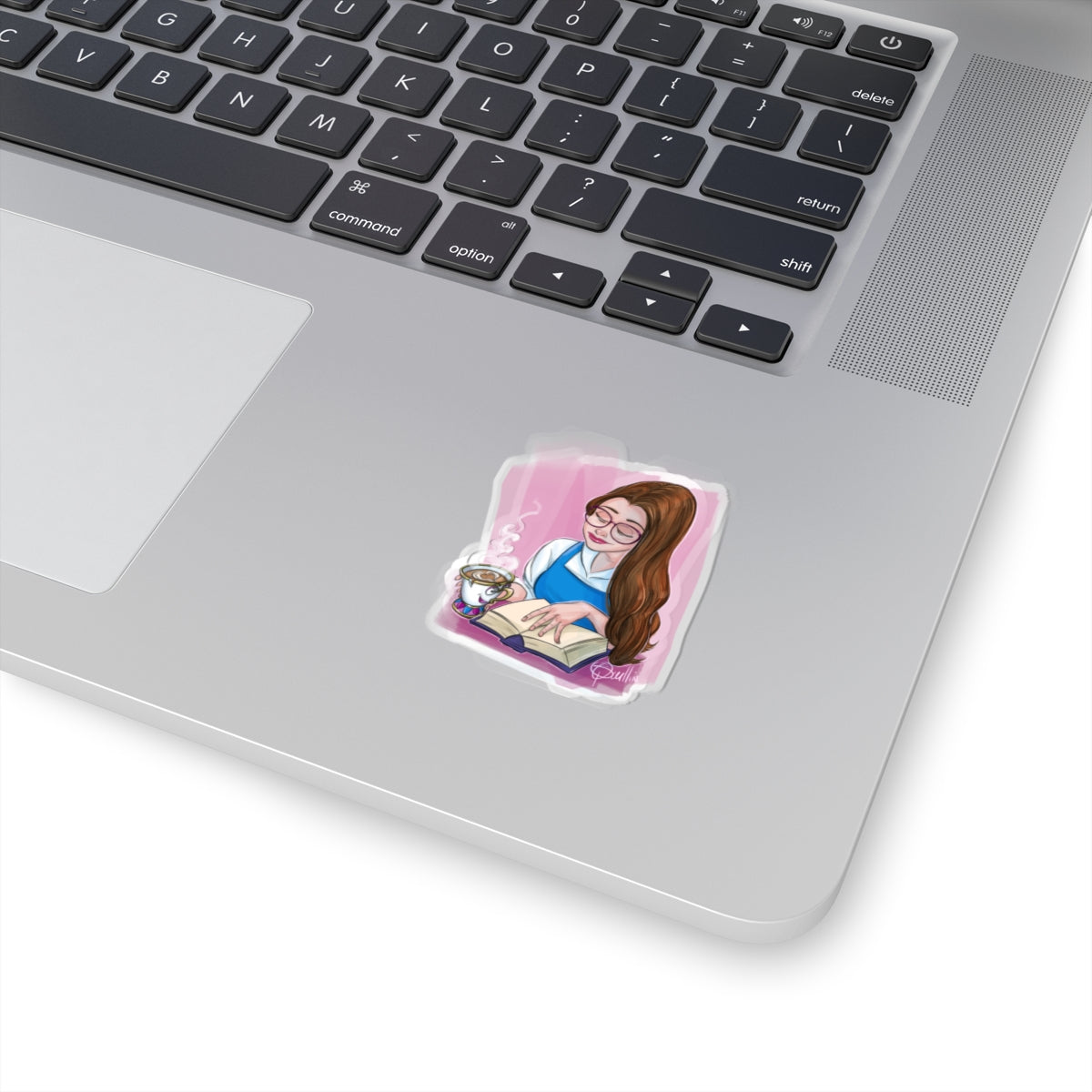 Belle Reading with Chip Kiss-Cut Stickers