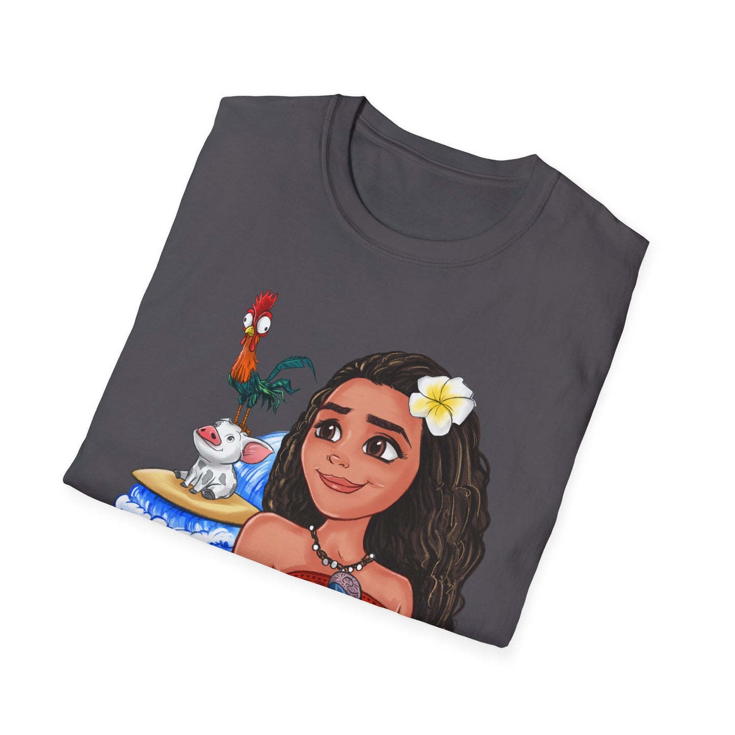Moana riding the waves with Hei Hei and Pua T-Shirt