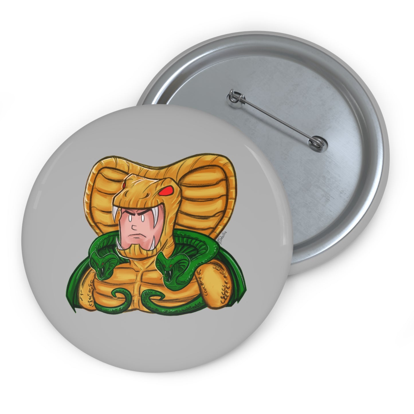 GI-Joe Serpentor Pin Buttons