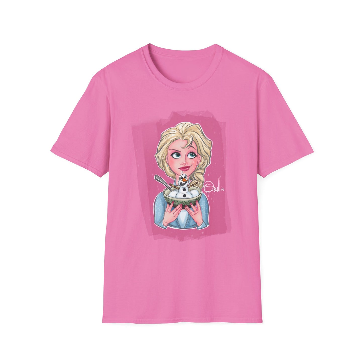 Elsa Enjoying an Olaf Snow Cone T-Shirt