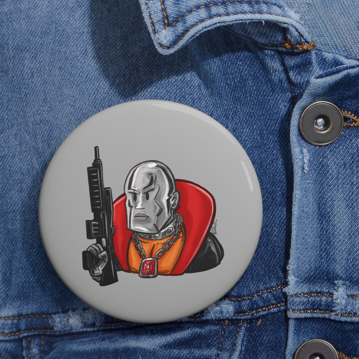GI-Joe Destro Pin Button