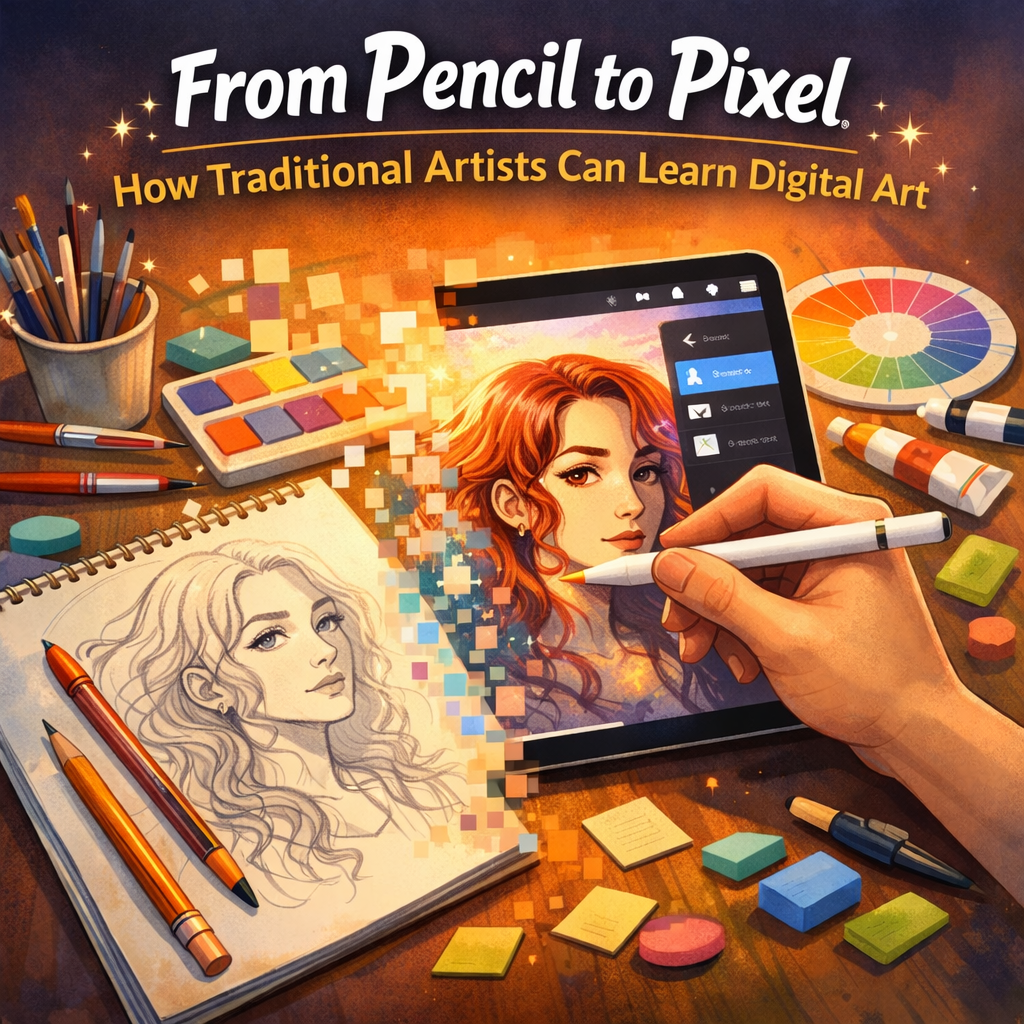 From Pencil to Pixel: How Traditional Artists Can Learn Digital Art Without Starting Over