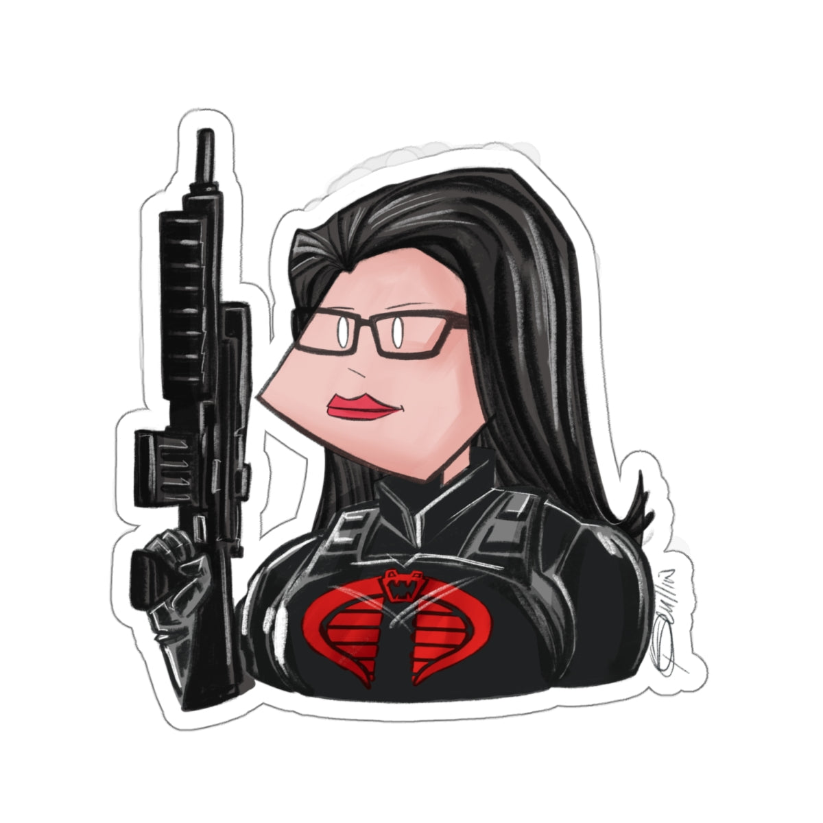 GI-Joe Baroness Kiss-Cut Sticker