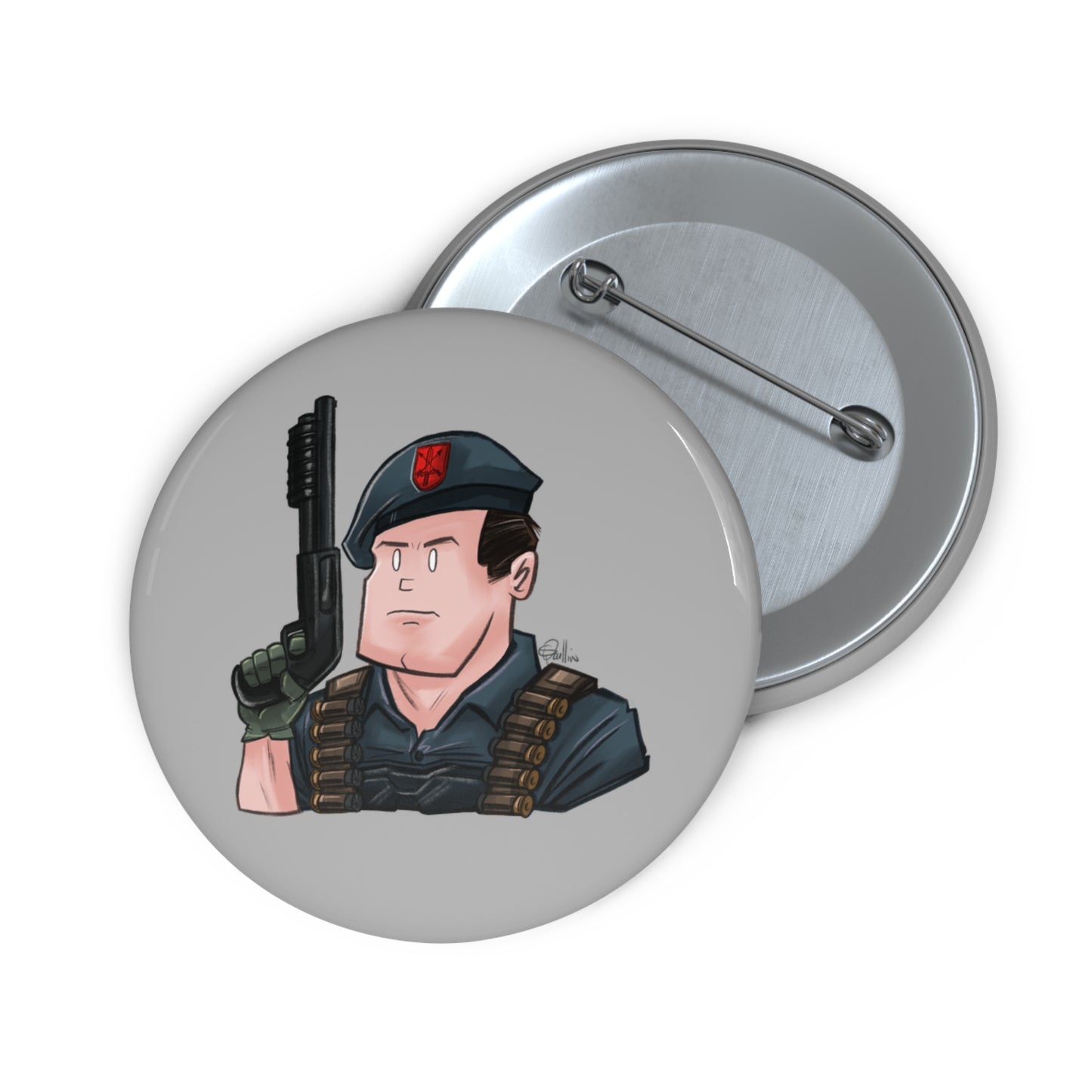 GI-Joe Flint Pin Buttons