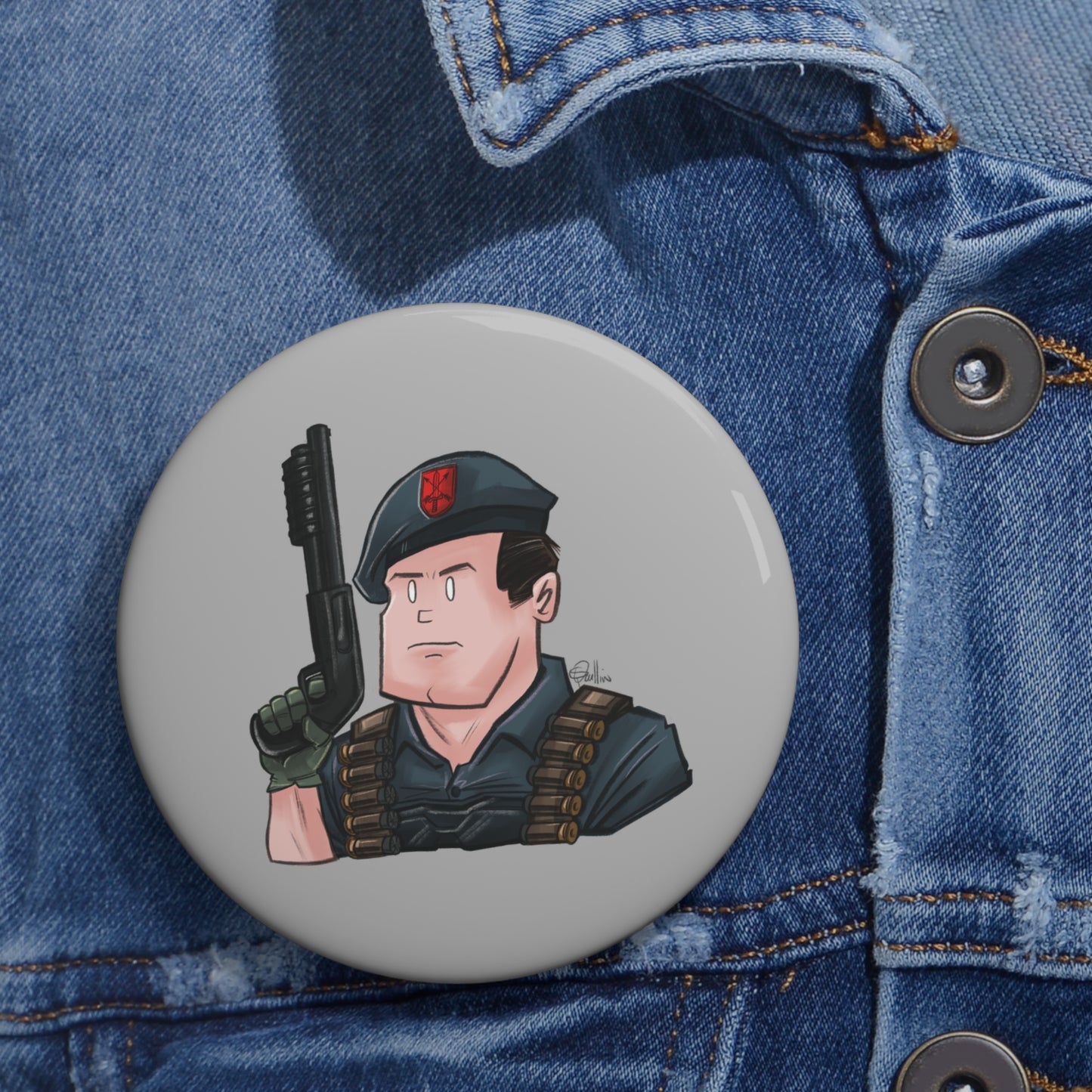 GI-Joe Flint Pin Buttons