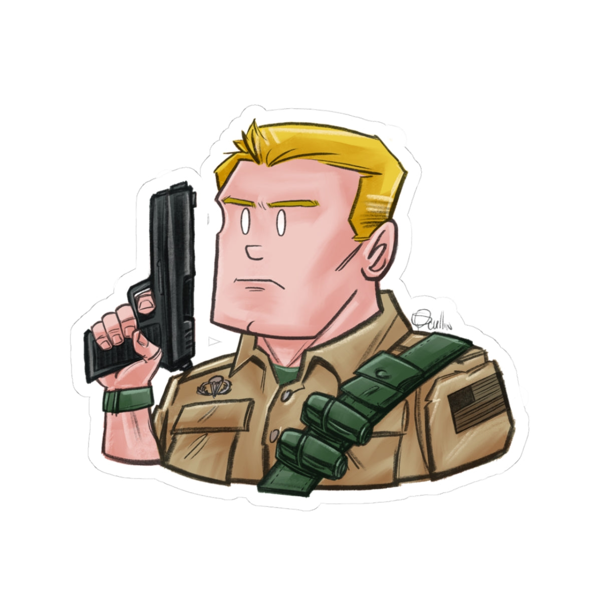 GI-Joe Duke Kiss-Cut Sticker