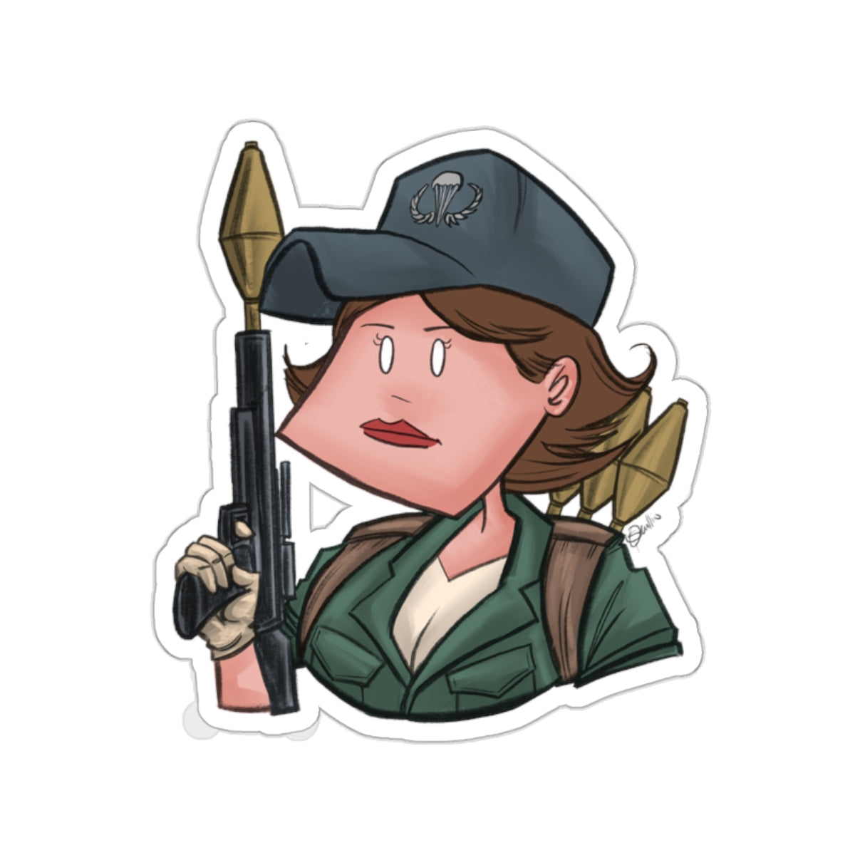 GI-Joe Lady Jaye Kiss-Cut Sticker