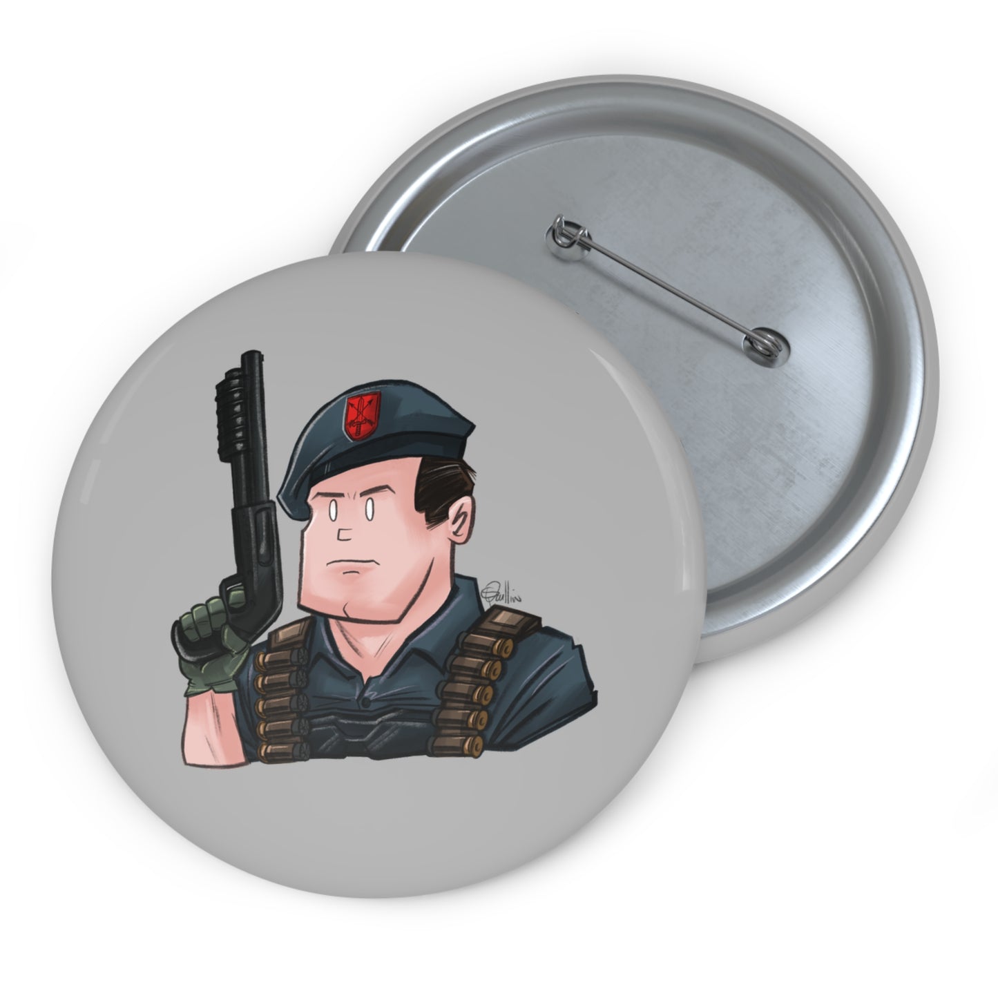 GI-Joe Flint Pin Buttons