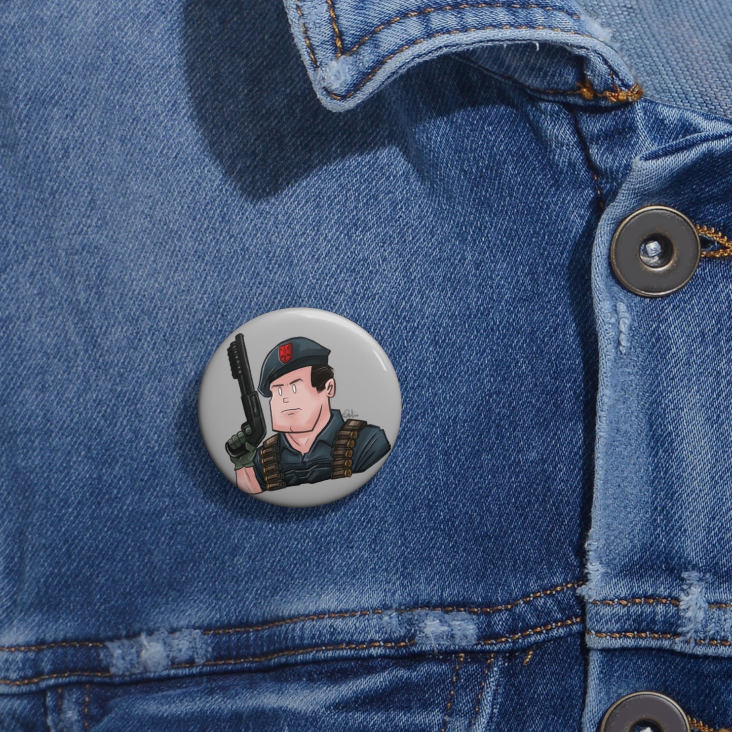 GI-Joe Flint Pin Buttons