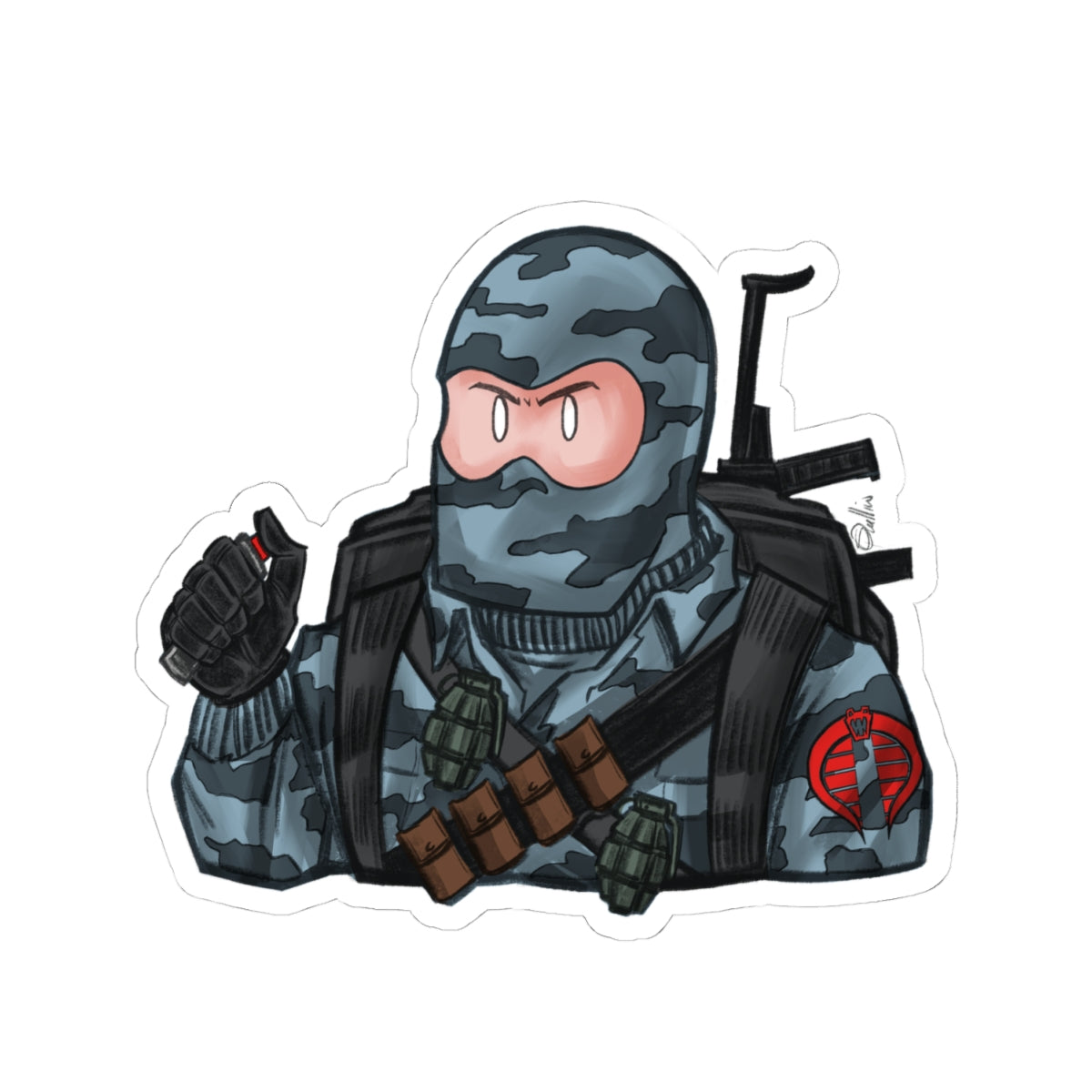 GI-Joe Firefly Kiss-Cut Sticker