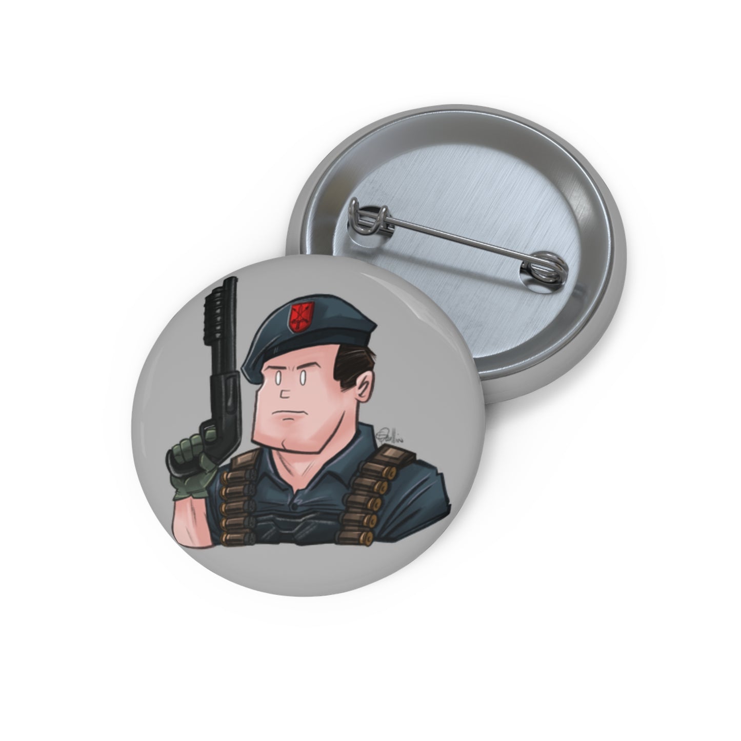 GI-Joe Flint Pin Buttons