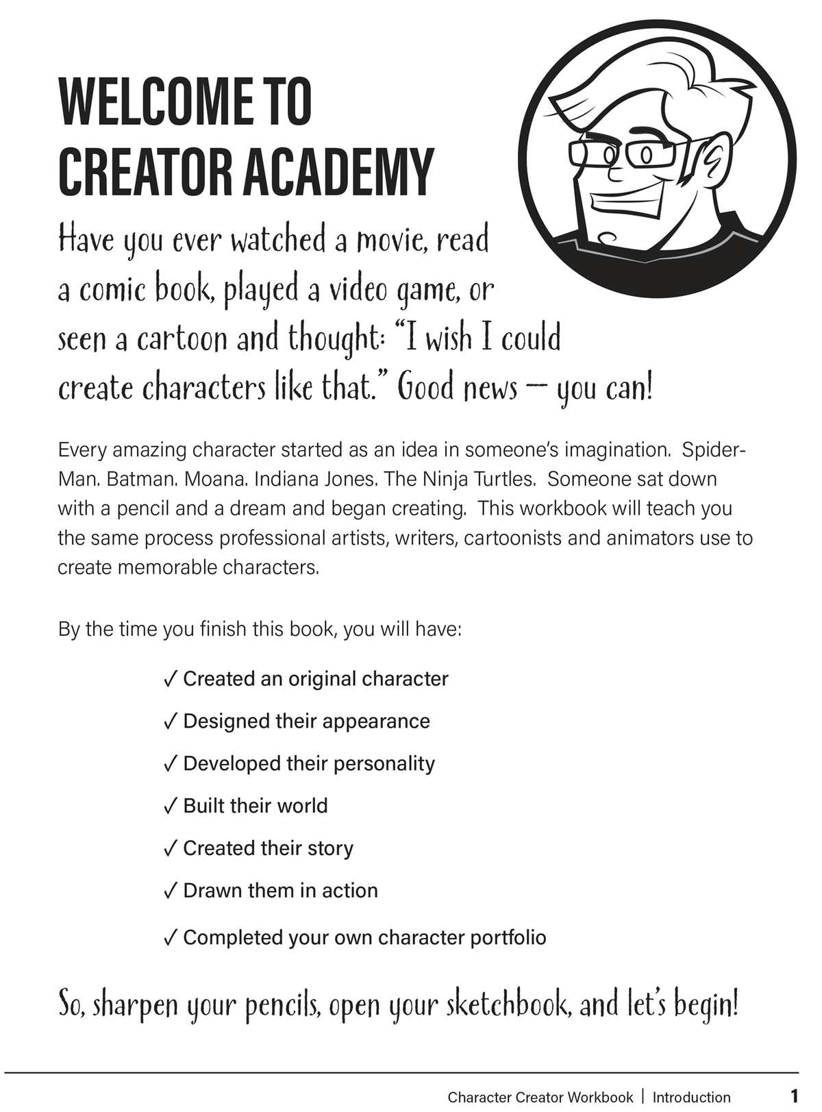 The Character Creator Workbook – Create & Draw Your Own Original Characters